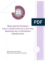 Reglamento General para La Ejecución de La Ley Del Registro de La Propiedad Inmobiliaria