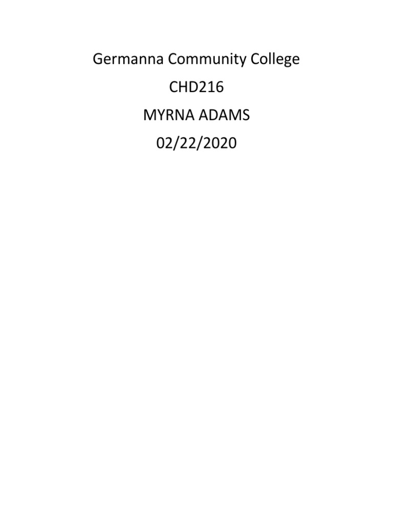 CHD 216 Standard 2 Artifact | PDF | Cooking, Food & Wine | Wellness
