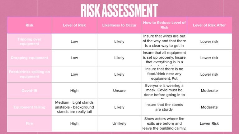 Risk Assessment Interview | PDF | Safety | Business