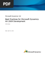 Download DynamicsAX 2009 Development Best Practices White Paper by arahman_150 SN50680454 doc pdf