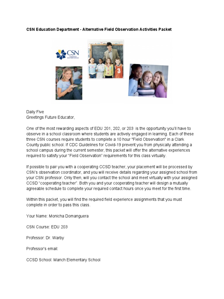203 Field Observation Monichadomanguera | PDF | Classroom | Teachers