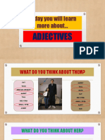 Learn about adjectives and their order with this descriptive document