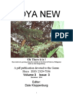 Hoya New: A PDF Publication Devoted To The Genus Hoya ISSN 2329-7336
