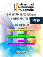 Tarea #9 - Analisis de Estados Financieros