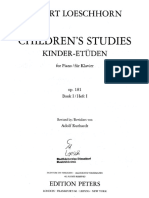 Loeschhorn a. Childern's Studies Op.181 Book 1