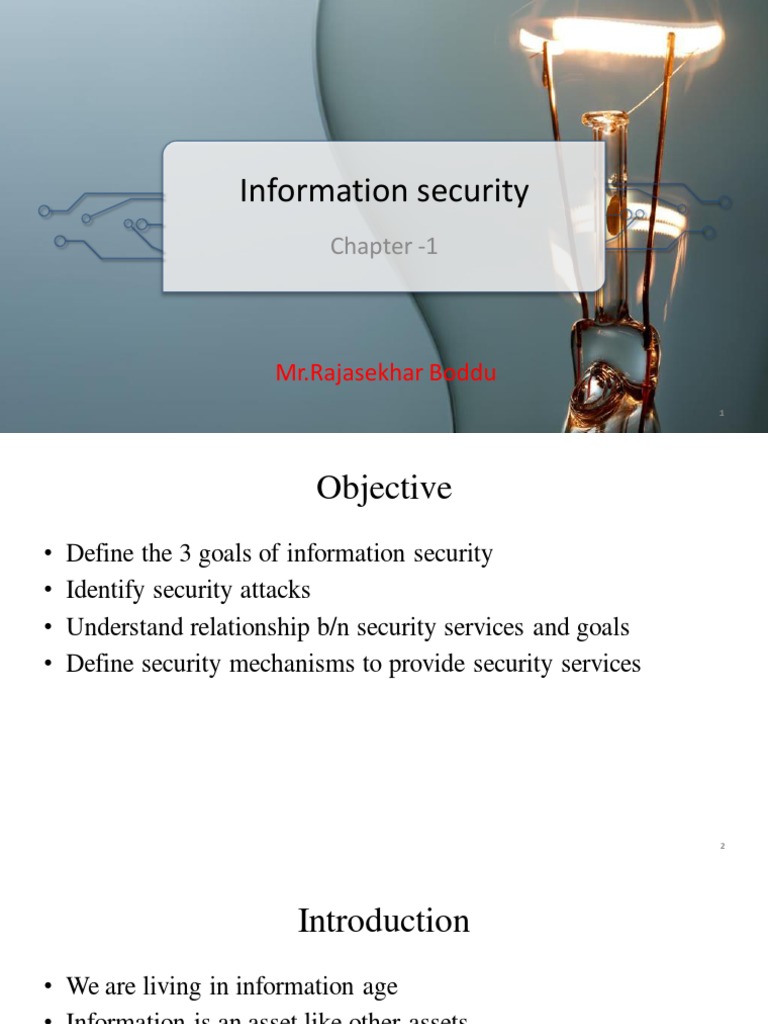 Overview of Information Security Goals | PDF | Information Security ...