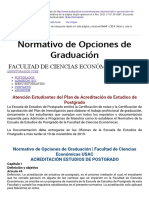 Normativo Opción de Graduación - POSTGRADOS CCEE