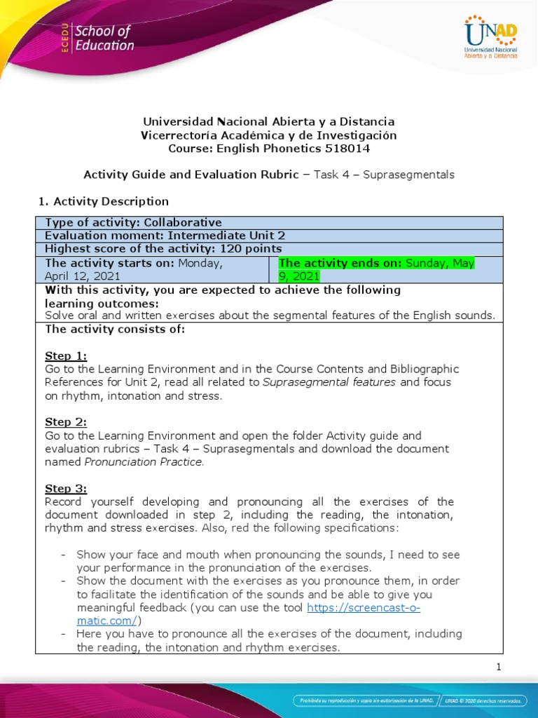 Suprasegmentals Activity Guide | PDF | Turnitin | Plagiarism