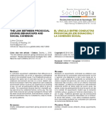 El Vínculo Entre Conductas Prosociales (De Donación) y La Cohesión Social