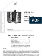 Radial PRO DI and PRO D2 User Guide