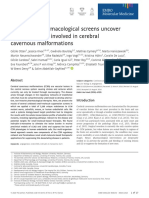 Systematic pharmacological screens uncover novel pathways in CCM