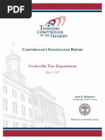 Cookeville Fire Department Report - TN Comptroller's Office