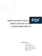 Hiding Sensitive Data Using Association Rule With Limited Side Effects
