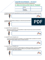 Evaluación Diagnostica Vii Ciclo