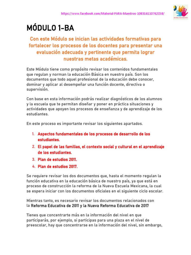 Comparativa de Planes de Estudio 2011 y 2017 | PDF | Plan de estudios ...