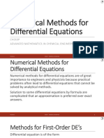 10.1 Numerical Solution of Ordinary Differential Equations