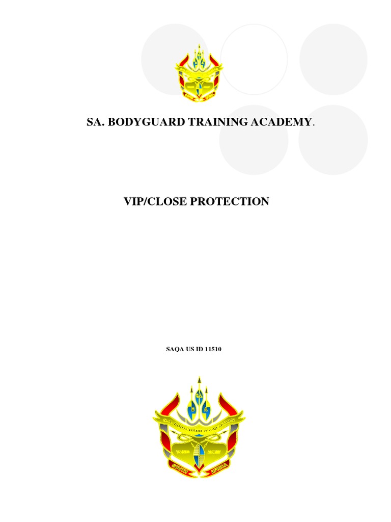 Sa. Bodyguard Training Academy. Vip - Close Protection | PDF ...