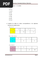 Funciones. Conceptos Básicos. Ejercicios