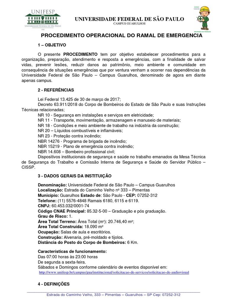 Procedimento Ramal de Emergencia | PDF | Polícia | São Paulo