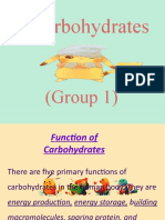 Carbohydrates: (Group 1)