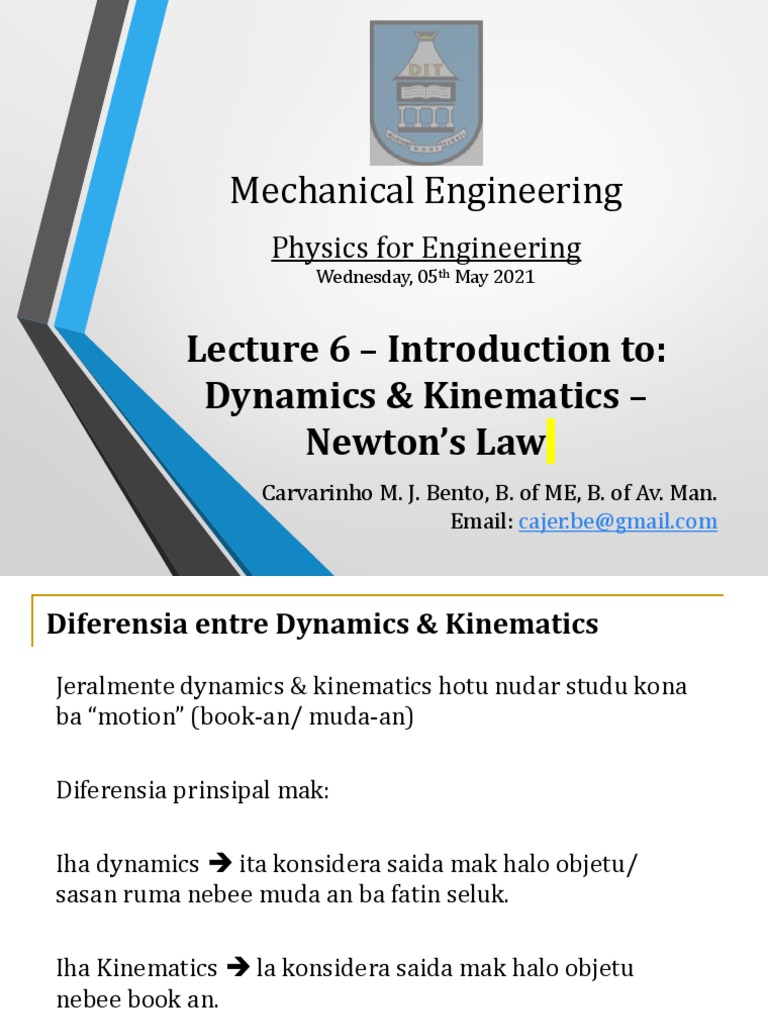 Dynamics and Kinematics Overview | PDF | Kinematics | Inertia