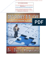 David Hormachea Decisiones Biblicas para Vivir Conforme Al Diseño Divino