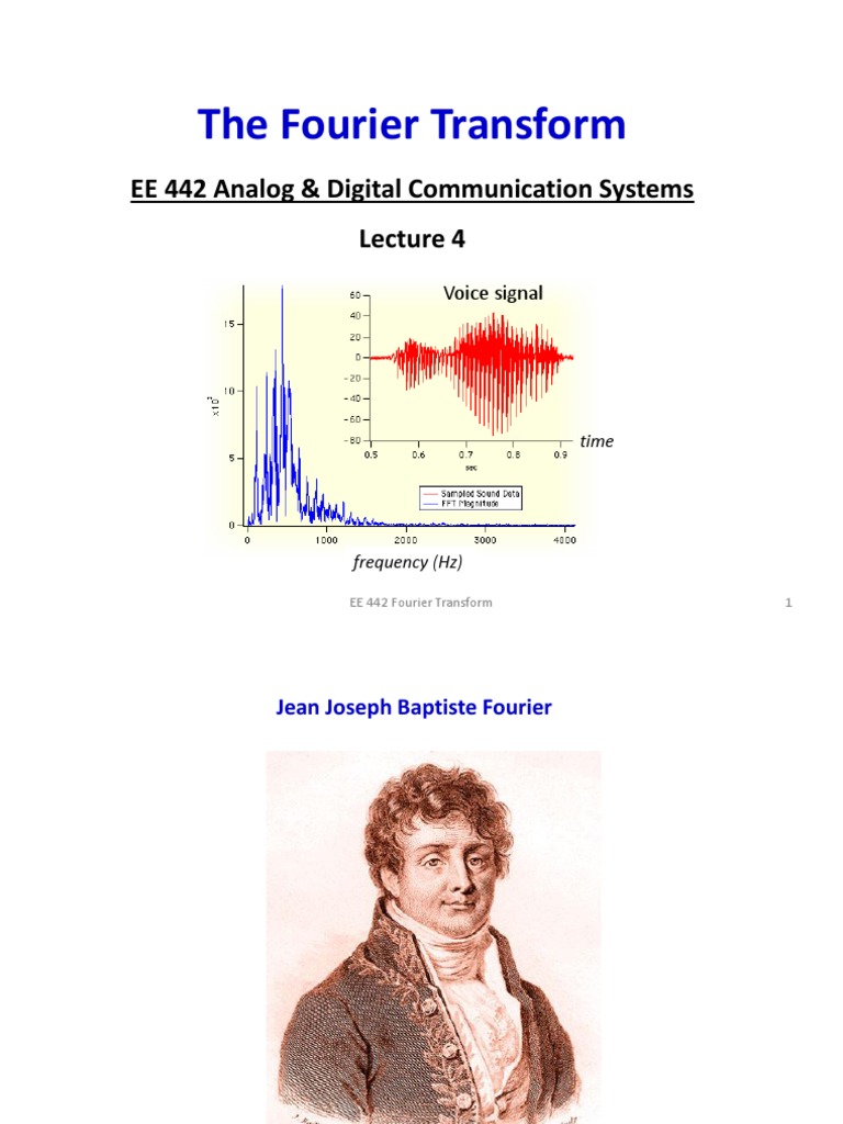 Lecture04 Fourier Trans | PDF | Spectral Density | Fourier Transform