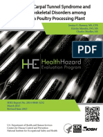 Evaluation of Carpal Tunnel Syndrome and Other Musculoskeletal Disorders Among Employees at A Poultry Processing Plant