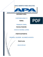 Universidad abierta para adultos. Trabajo final de Contabilidad II