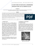 Effects of Solidification Time On Mechanical Properties and Wear Behaviour of Sand Cast Aluminium Alloy