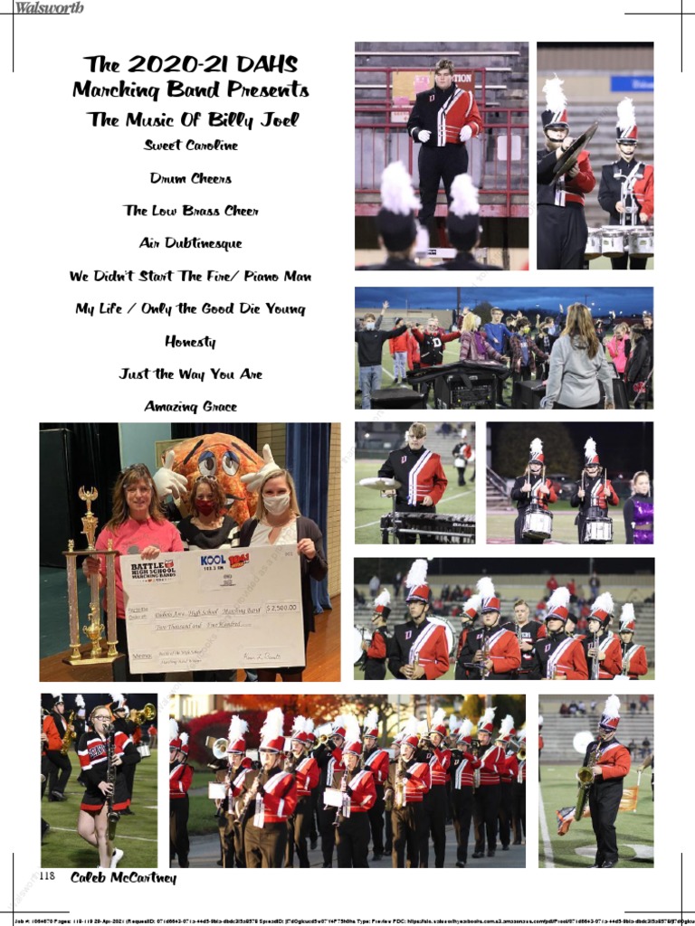 Marching Band Year Book Page 1 PDF