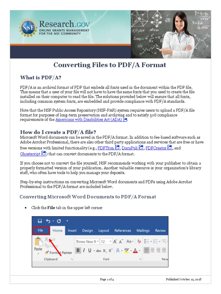 Creating PDF/A Files for Archiving | PDF | Application Software | Computing