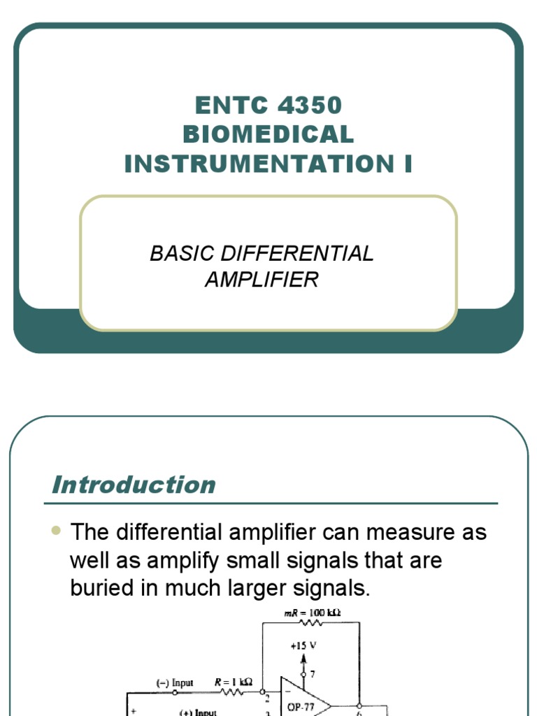 Basic Differential Amplifier PDF Amplifier Voltage
