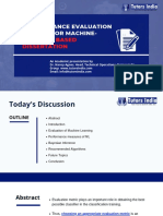 Performance Evaluation Metrics For Machine-Learning Based Dissertation