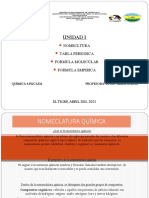 NOMECLATURA QUÍMICA y TABLA PERIODICA