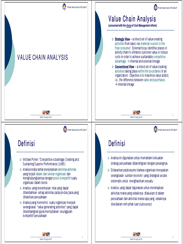 Analisis Rantai Nilai dalam Akuntansi | PDF
