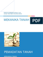 Mekanika Tanah: Paksitya Purnama Putra, S.T., M.T. Jurusan Teknik Sipil Universit As Jem Ber