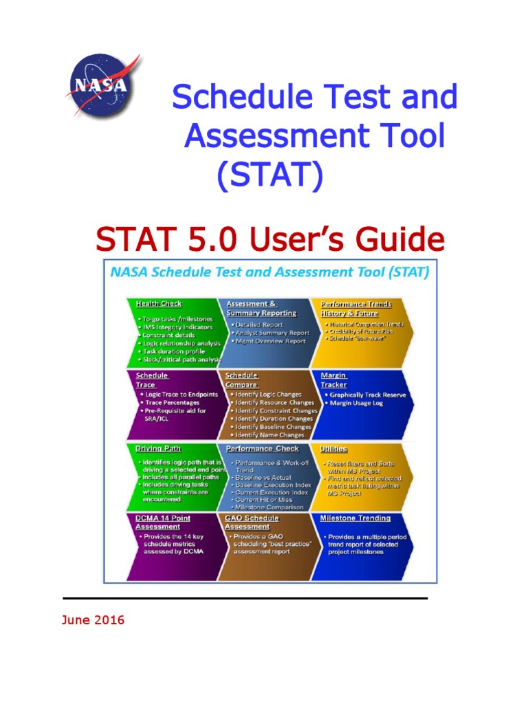 Schedule Test and Assessment Tool (STAT) STAT 5.0 User's Guide PDF