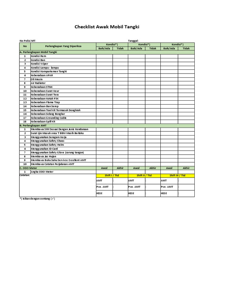 7.d Checklist MT | PDF