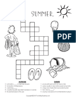 Summer Words Crossword Puzzles