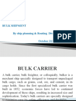 Bulk Shipment by Ship Planning & Routing Division October 31/2019