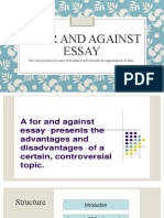 A For and Against Essay