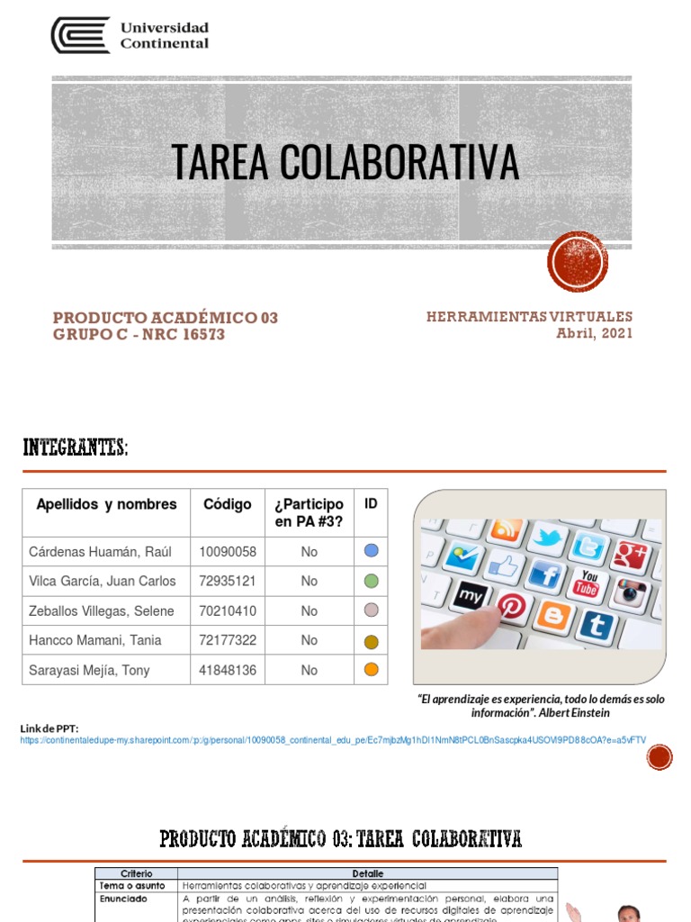 Herramientas Virtuales para Aprendizaje | PDF | Aplicación movil | Red ...