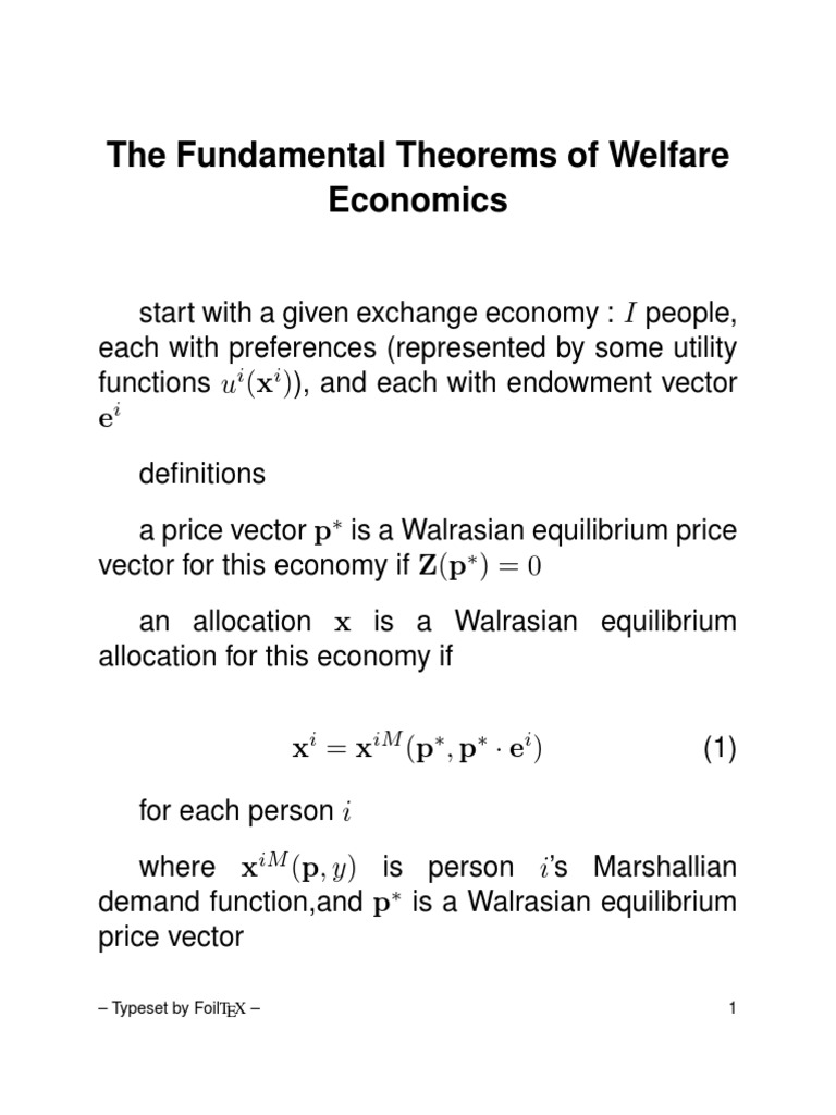 Is The Welfare Theorem Misunderstood? – MTHVI