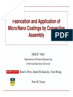 Fabrication and Application of Micro/Nano Coatings by Convective Assembly