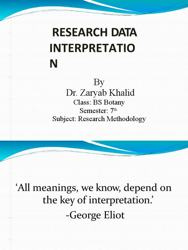 Guidelines for Data Interpretation | PDF | Statistics | Data