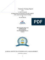 Summar Traning Report AT C-Dot Max: Submitted in Partial Fulfillment in B.Tech (ECE)