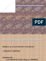 Design & Analysis of Cam Shaft