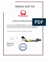 PR MIDDLE EAST FZE certificate authorizes Bangladesh distributor