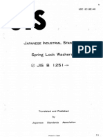 JIS B 1251 (1984) Spring Washers